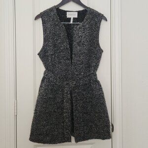BCBGeneration Long Belted Vest Grey Combo Women’s Size M Women's